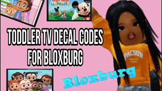 Toddler Tv Decal Codes  for Roblox Welcome to Bloxburg☁️⭐️!! #bloxburg #gaming #decalcodes #roblox