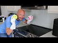 How to clean glass stovetop with the pink stuff featuring scrub daddy
