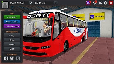 OSRTC Volvo b11r Mod for bus simulator Indonesia | Bussid V3.3.2