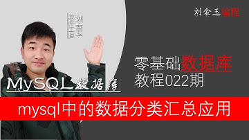 零基础数据库教程022期 mysql中的数据分类汇总应用group by灵活运用#编程创造城市#刘金玉
