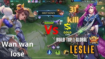 31 Kills!! Lesley New Gold Lane Build 100% Unstoppable!! - Build Top 1 Global Lesley ~ MLBB
