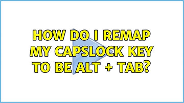 Ubuntu: How do I remap my capslock key to be alt + tab?