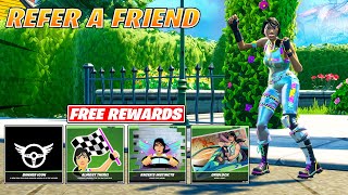 Upcoming Refer a Friend Event FREE REWARDS Showcase \& Gameplay! Fortnite