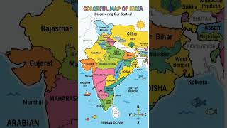 🇮🇳 India Map Explained | Complete Map of India | States & Capitals #shorts #viral#indiamap #worldmap