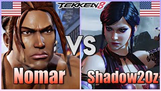 Tekken 8 ▰ NOMAR (Rank #1 Eddy) Vs Shadow20Z (Rank #1 Zafina) ▰ Ranked Matches!