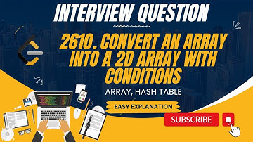 2610. Convert an Array Into a 2D Array With Conditions | Amazon | O(n) | Leetcode