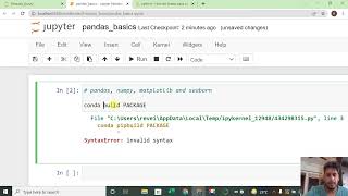 Data Analysis Using Python -  Install Data Analysis Package 1