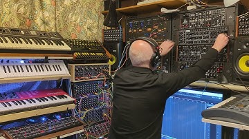 Behringer 2600, Model D, Pro~1, CAT, Kobol Expander, WASP, System 55 A and System 55 B modulars.