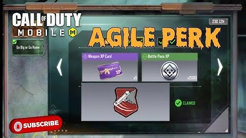 AGILE PERK COD MOBILE||Kill 10 enemies with any pistol while equipped with the agile perk in mp mode