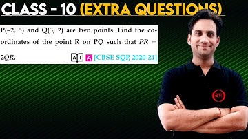 P(-2,5) and Q(3,2) are two points. Find the co-ordinates of the point R on PQ such that PR=2QR.