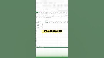[Thủ thuật Excel]  Làm thế nào để hoán đổi vị trí hàng và cột trong Excel? #Shorts