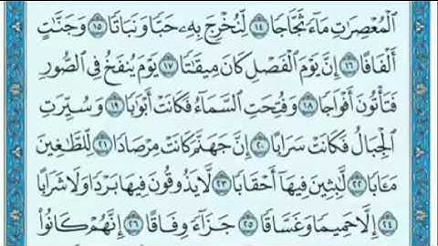 سورة النبأ ١٨-٢٤ مكررة