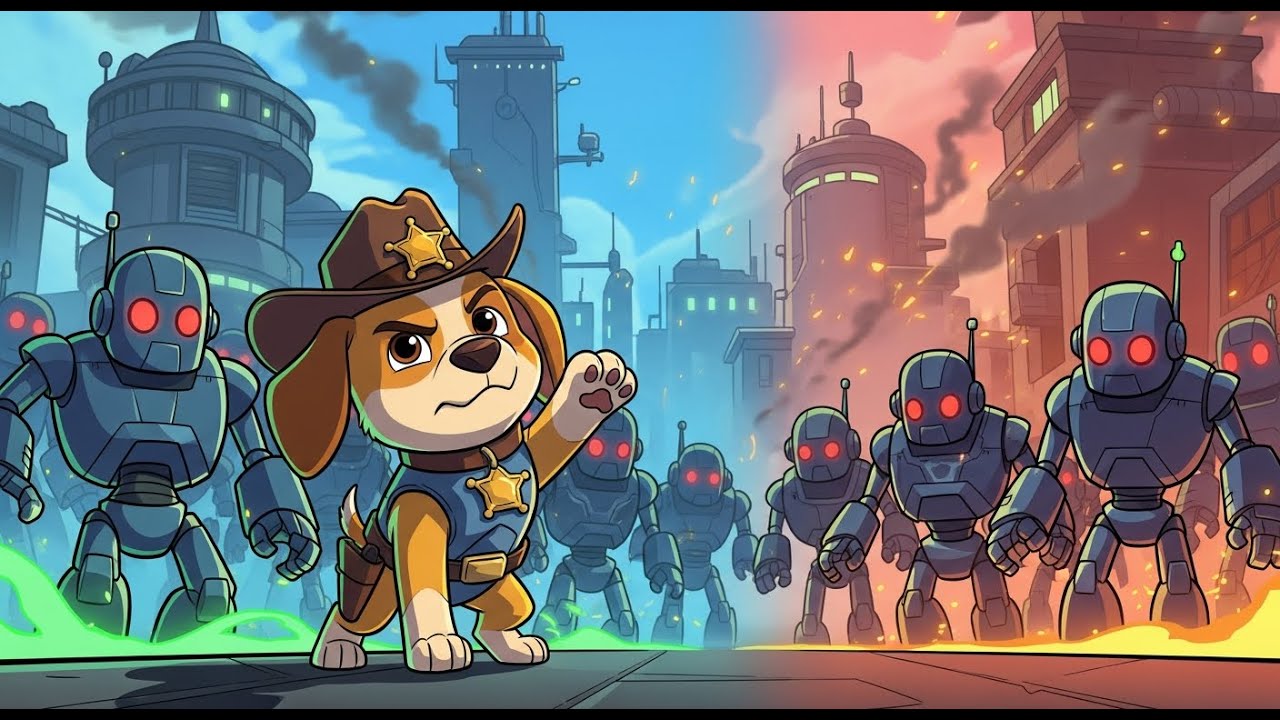 Sheriff Puppy Bobo /The Confrontation with Machines: An Epic Robot Battle!
