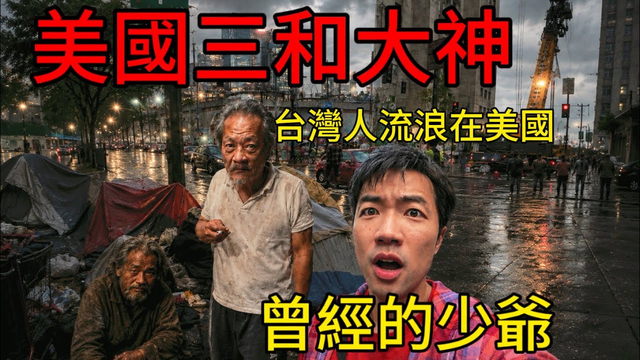 跨越1萬公里拯救流浪亚洲人！偶遇台灣大叔流浪美國，曾經富二代，如今只剩3美元破產！ 縮圖