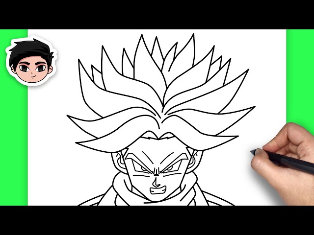 FACIL DE DESENHAR COMO DESENHAR KID TRUNKS do ANIME DBZ passo a passo 