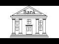 How to draw Bank in ms paint | paint in computer| Bank
