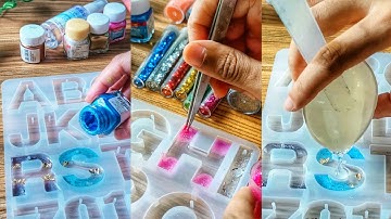 Diy Resin Letters💞||resin alphabet keychains||Resin name stand/step by Step tutorial#resinart #resin
