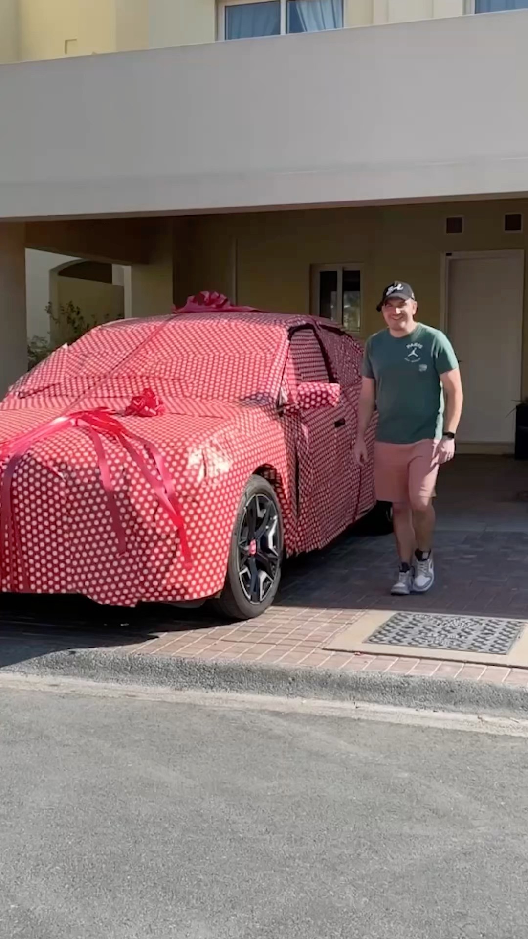 When she asks for her car wrapping for Christmas...? #christmas #cars #prank