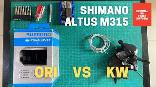 Shifter Shimano Altus M315 - 8 Speed Original vs KW / Fake / OEM