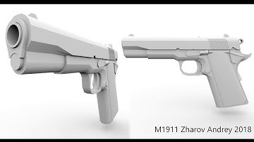 M1911 3D MODELING TIMELAPSE