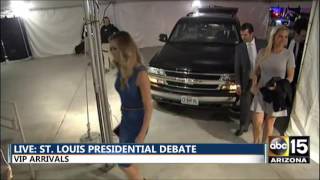 Second Presidential Debate: Hillary Clinton vs. Donald Trump - Trump arrival