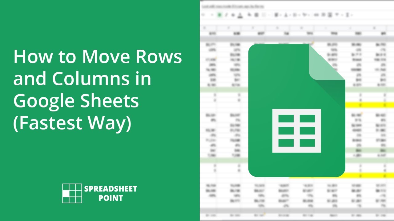 How to Move Rows and Columns in Google Sheets (Fastest Way) - YouTube