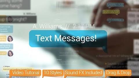 Text Messages Template - After Effects Project