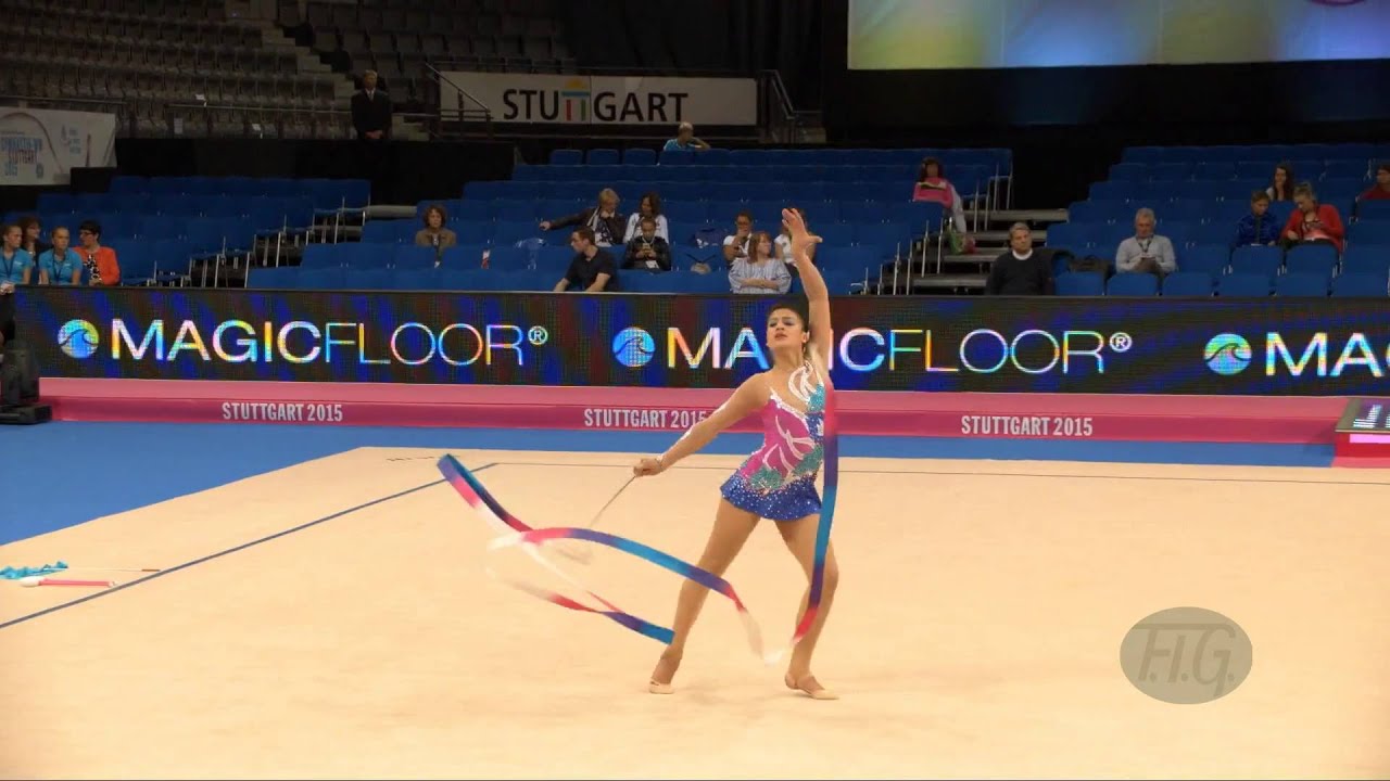 Geraldine Melissa PEREZ QUITO (ECU) 2015 Rhythmic Worlds Stuttgart - Qualifications Ribbon