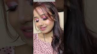 Pink Glitter Cut Crease Makeup Tutorial shorts ytshorts makeupshorts makeup youtubeshorts