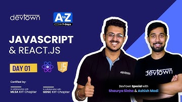 [LIVE] DAY 01 | JavaScript & React.js | COMPLETE in 7 - Days