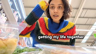 living alone vlog | supermarket shop, unpacking, cleaning