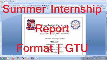 Summer Internship-Seminar-Mini Project-Survey Report Format | GTU | (3170001)