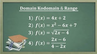 Domain kodomain dan range suatu fungsi