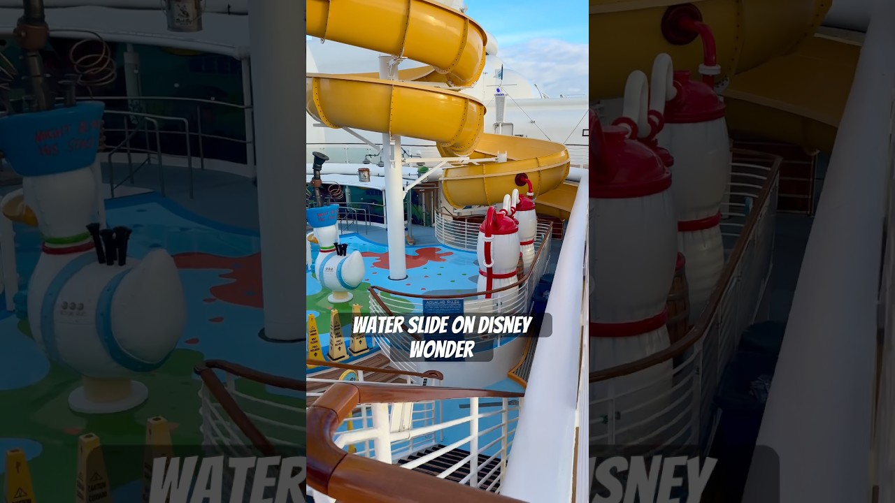 You HAVE to Try Goofy's Pool Slide on Disney Wonder #shorts #disneycruise