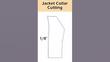 Jacket Collar Pattern Cutting _ How to draft and cut Front, Facing, Top Collar, Under Collar_#short