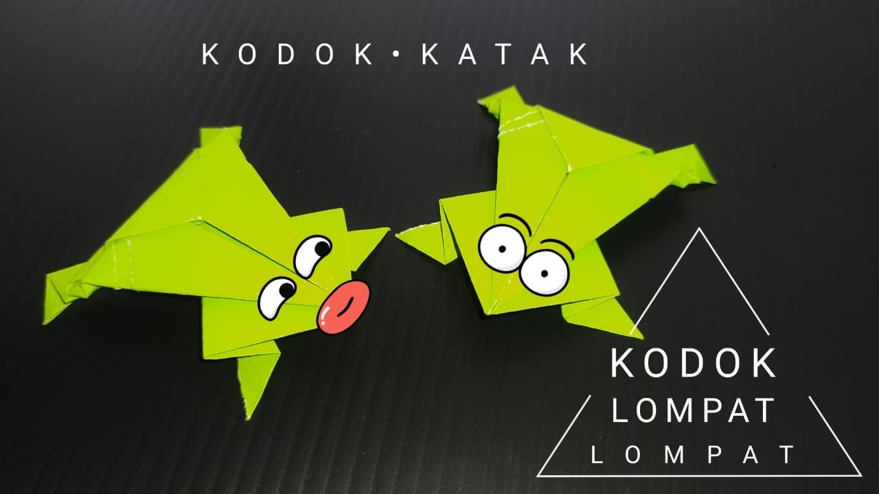  Origami Kodok  atau Katak bisa Lompat YouTube