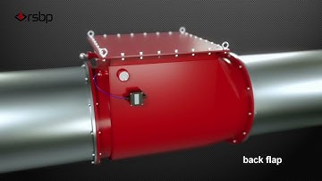 Visualisation of B-FLAP check valve and VMP explosion relief panel operation