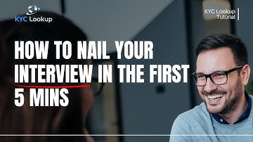 How to nail Your Job Interview in the First 5 Minutes | How to Best Prepare for a Job Interview