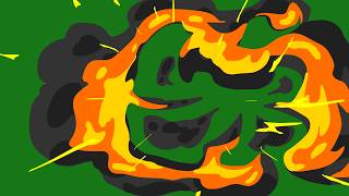 4K Explosion Effect 💥 (Green Screen) | Cartoon Blast &amp; Fire Burst VFX |  #DunggPhoenix_Effect 💚