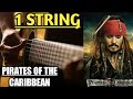 Pirates Of The Caribbean single string EasyGuitar Tabs Lesson|Pirates Of The Caribbean With 1 string