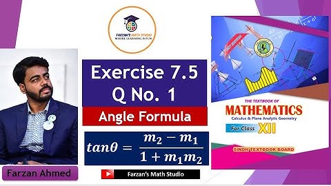 XII Mathematics | Sindh Board | Exercise 7.5 Q1 | Angle Formula