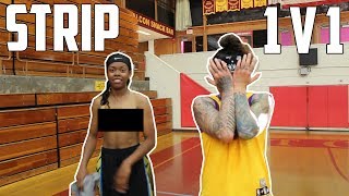 1 v 1 STRIP BASKETBALL vs D1 College Girl