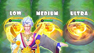 Vale Supernal Tempest Collector Skin in Different Graphics Settings | MLBB