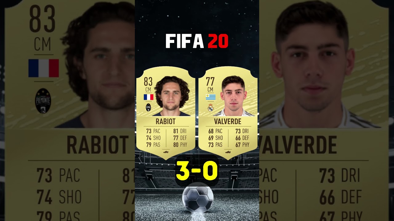 Adrien Rabiot VS Federico Valverde Fifa Comparison | 
