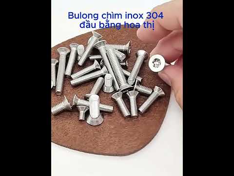 Bulong chìm inox 304 đầu bằng hoa thị M3*4 - M4*40
