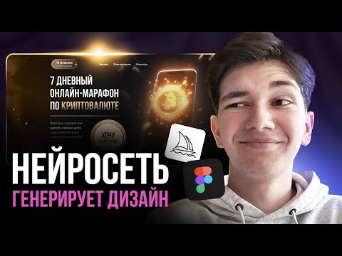 НЕЙРОСЕТЬ генерирует для ДИЗАЙНА САЙТА / Веб дизайн Figma и Midjourney