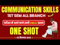Communication Skills in English || 🔴 Important Questions 2nd SHIFT || ONE SHOT || 1ST SEMESTER