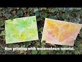 Sun Printing with Watercolours
