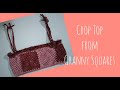 Crochet Ruffle Crop Top Tutorial - Crochet Granny Square Top