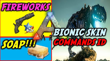 ARK BIONIC T-REX SKIN CHEAT COMMAND PLUS SOAP/FIREWORKS FLARE GUN TUTORIAL - Now Free with PS Plus